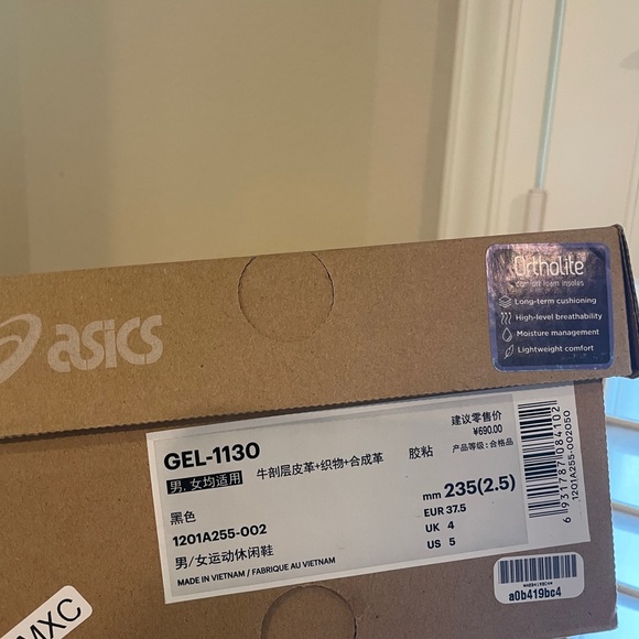 NEW Asics GEL-1130 Black - Picture 6 of 12